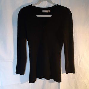 Button-up, ribbed cardigan